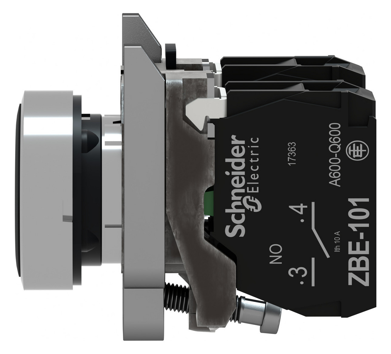 Drucktaster 1f sw rnd Ø22,5mm 1S 1Ö IP66 fl Tastend