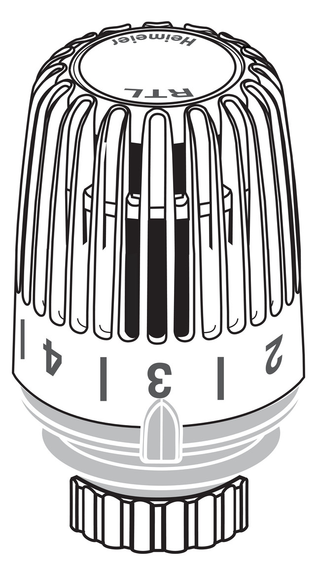 Heimeier Thermostat-Kopf RTL für Rücklauftemperaturbegrenzer RTL