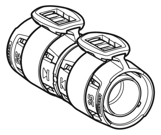 Geberit Kupplung FlowFit Ø 32 mm, für Haustechnik, Industrie, Schiffbau