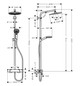 hansgrohe Showerpipe Crometta S mit Thermostat, 16 l/min, chrom