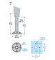 Standfuß mit Rohr ws 100mm Metall