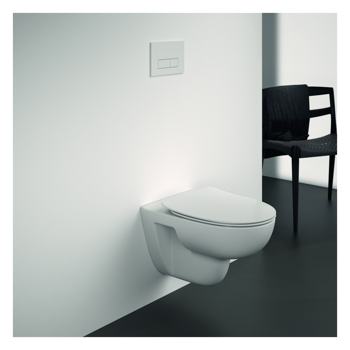 Ideal-Standard Wandtiefspül-WC-Paket i.life A 36,5x54,5x33cm, ohne Spülrand, weiß