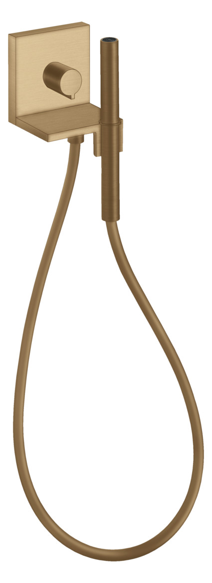 hansgrohe Fertigmontageset Axor Starck 120/120 Square UP-Handbrausemodul, eckig, brushed bronze
