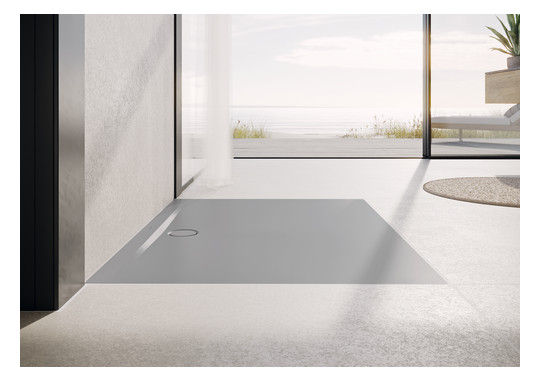 Kaldewei Duschwanne SUPERPLAN ZERO 1510-5 70x70cm, Wannenträger extraflach, schwarz matt 100
