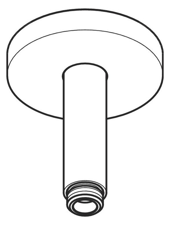 hansgrohe Deckenanschluss Axor 100mm, rund, brushed gold optic