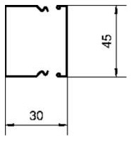 Leitungsführungskanal ST 30x45x2000mm vz hfr LF-K 970qmm
