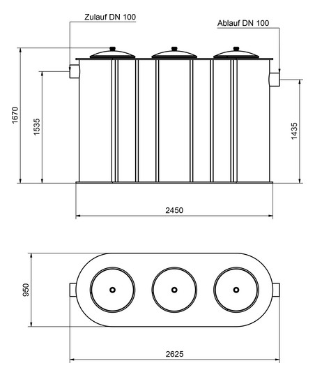 Zehnder-Pumpen Fettabscheider NS 10, DN 150