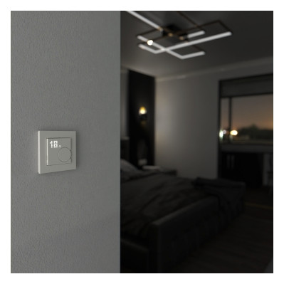 Raumtemperaturregler UP Zigbee polws glz Bedienelement Mit Vor-Ort Bedienung