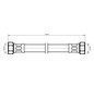 NEOPERL Panzerschlauch TECHLINE NT IGxIG, DN 20, 3/4" x 3/4", 700 mm