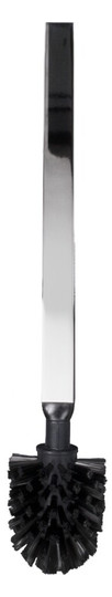 EMCO WC-Bürstengarnitur Loft chrom, Wandmodell, Kristallglas satiniert, Griff chrom, Bürste schwarz