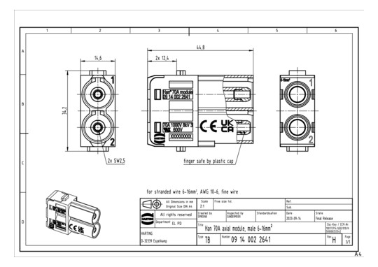 HART HAN 2MOD-M-AX 70A, 6-   09140022641 