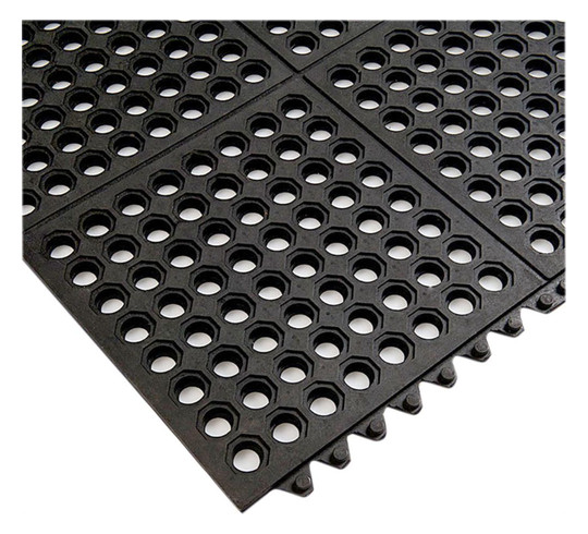 Gummi-Steckmatte, schwarz - 900x900x14mm