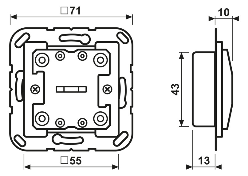 Tastsensor KNX AS/A UP 1f 2pkt Mit Busankopplung