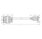 Systemverbindung 5p Serie 771 H05VV-F sw 1,5qmm 5x1,5qmm L3000mm Stecker fr.Ende