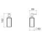 Dornbracht Spender CYO 60x182mm, Standmodell, dark Platinum gebürstet
