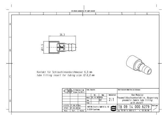 HART Kontakte mit Absperrung 09140006279 