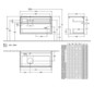 V&B Waschtischunterschrank Collaro 100x54,8x50cm, Waschtisch links, LED-Beleuchtung 7,3 W, black matt laquer