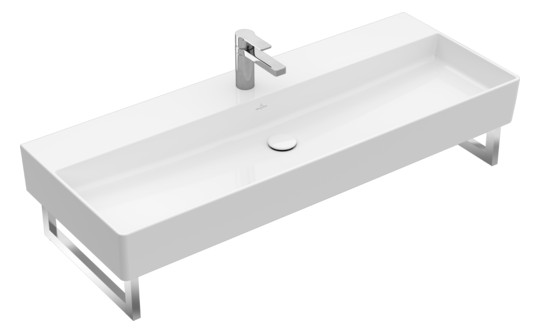 V&B Waschtisch Memento 2.0 120x47cm, Hahnloch, mit Überlauf, graphite C-plus