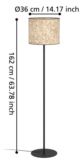 EGLO Stehleuchte/1 Schwarz/Beige   43939 