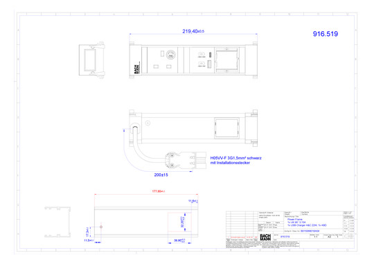 Bachmann Power Frame S 1xUK 1xCM 916.519 