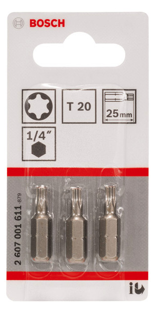 Bit TX20 L=25mm 6,4mm(1/4) 1/4Zoll