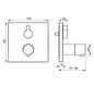 HANSA Fertigmontageset HANSAVAROX PRO UP-Wannen-Thermostat, Drehumsteller, druckunabhängig, Rosette eckig, chrom