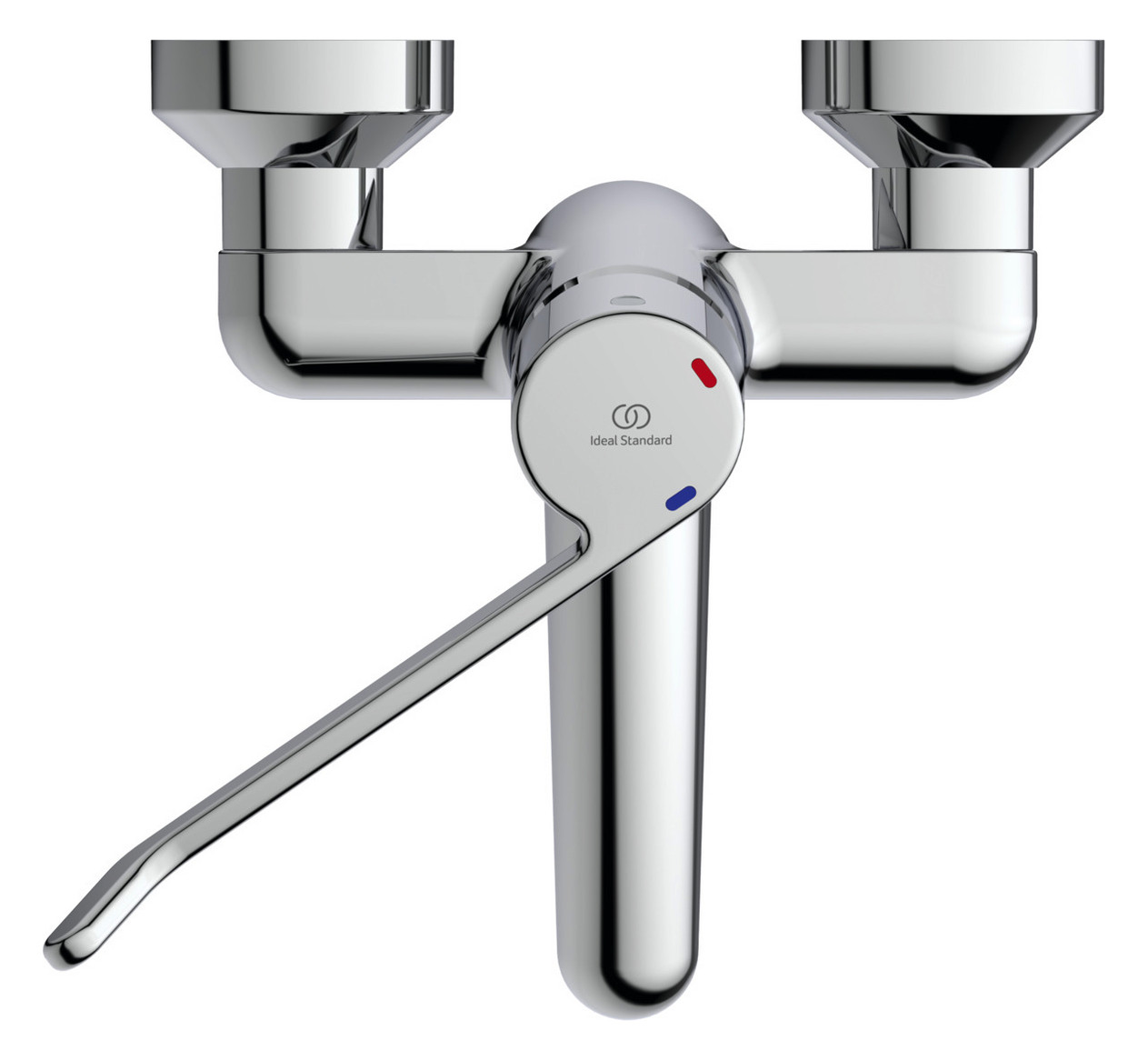 Ideal-Standard Wand-Waschtischsicherheits-Einhebelmischer CeraPlus Ausladung 150 mm, AP, absperrbare S-Anschlüsse, verchromt