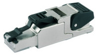 Modular-Stecker Cat6A MFP8 T568 A RJ45 27-22AWG Schirm Litze massiv Feldkonf