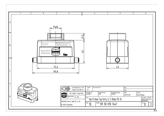 HART Tüllengehäuse           09300101441 
