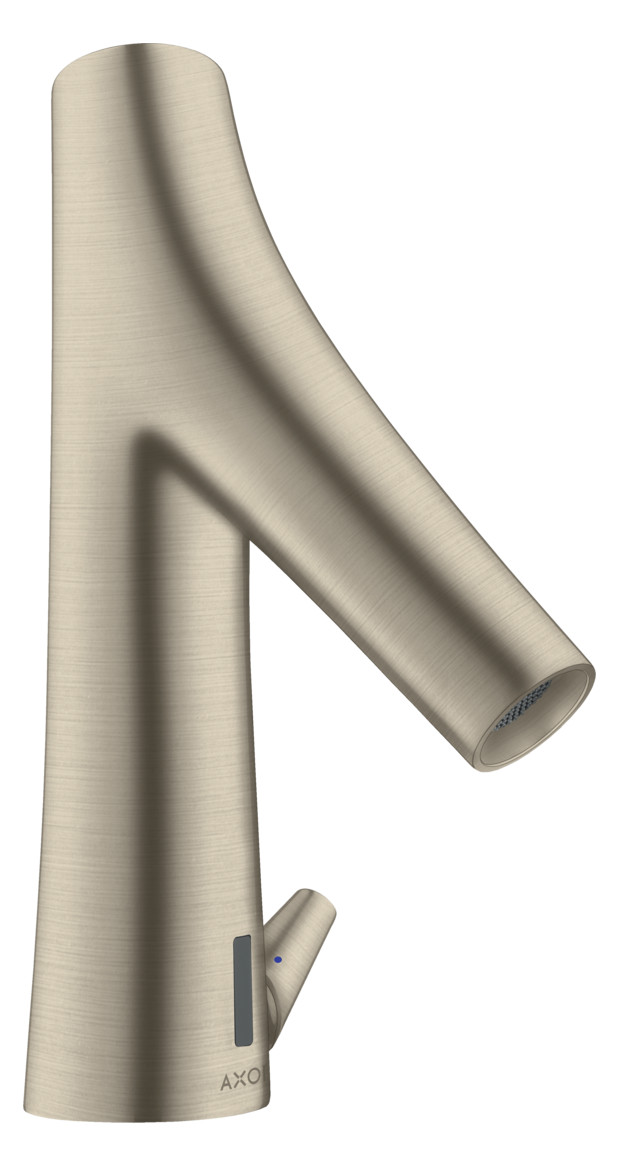 hansgrohe Elektronik-Waschtischmischer Axor Starck Organic mit Temperaturregulierung, Batteriebetrieb, brushed nickel