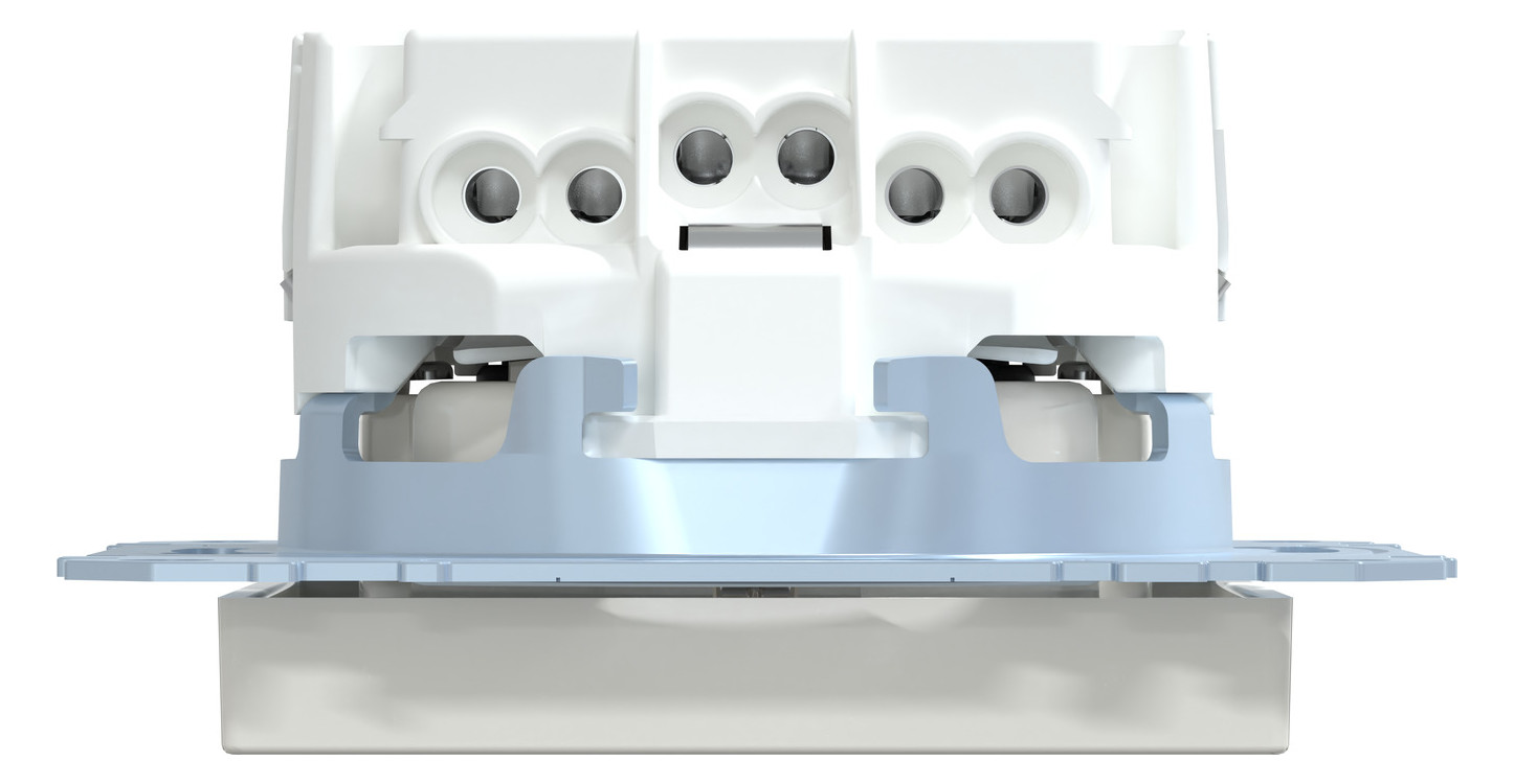 Steckdose 1f polws glz System M UP m.BS EDV Mit erhöhtem Berührungsschutz IP20
