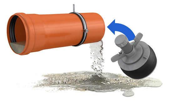 Crassus Schnellverschlussstopfen CSV 125, 118-142 mm, Länge 100 mm, EPDM/PVC