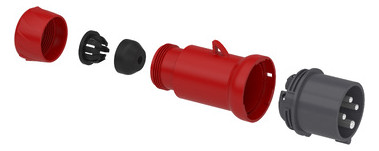 CEE-Stecker 4p 16A IP44 Acti9 380-415 V (50+60 6h Schraubkl Kst Verschraubung