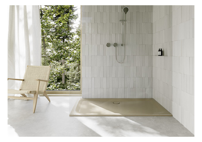 Duschwanne BetteUltra 5808 180x100x3,5cm, Antirutsch/Pro, Mini-Wannenträger, greige