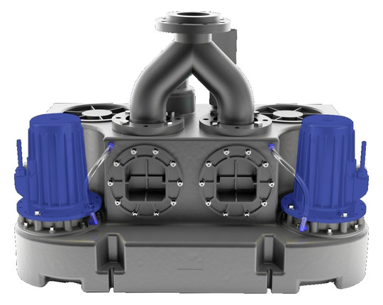 SFA Hochl.-Hebeanl. SANICUBIC 2 FRK 1.5T mit 2 Freistromradpumpen, 1,8 kW, 400 V