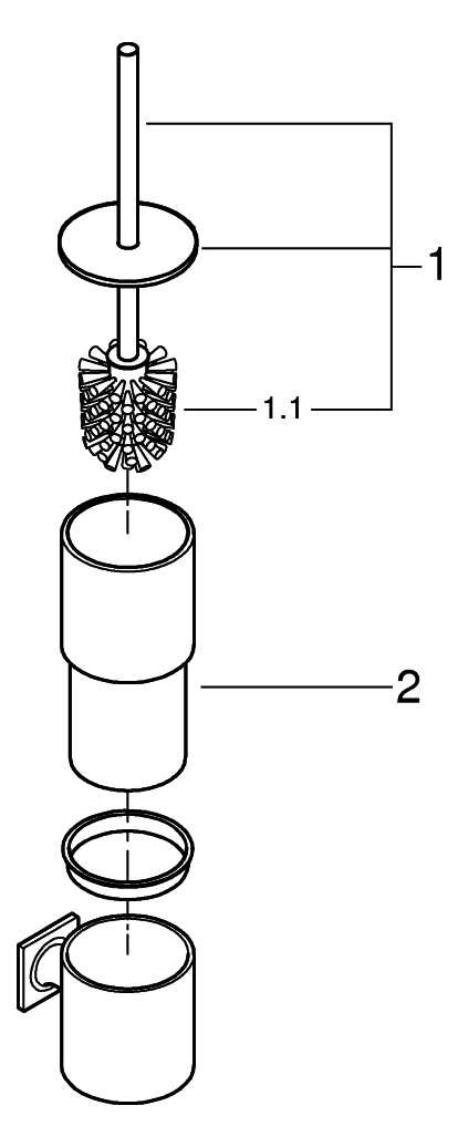 GROHE Toilettenbürstengarnitur Allure Wandmontage, cool sunrise gebürstet