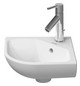 Duravit Eck-Handwaschtisch Me by Starck 43,5x38cm, mit Hahnloch, Überlauf, Hahnlochbank, weiß seidenmatt