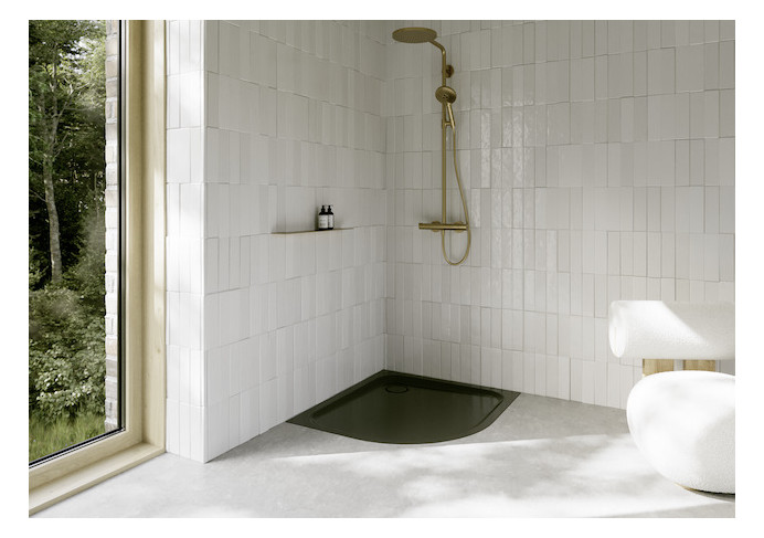 Duschwanne BetteCorner 8119 75x90x3,5cm, Glasur, anthracite