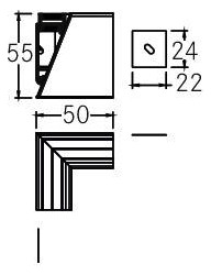 Kupplung/Verbinder ger ws Alu L50mm B50mm H24mm Kupplung/Verbinder ger ws Alu L50mm B50mm H24mm
