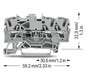 Bauelement-Reihenklemme Serie 2002 0,5A 0,25-4qmm gr 1Etage APL_erf. Federzugans