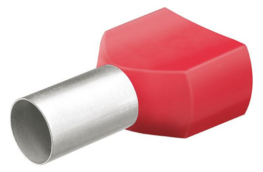 KNIPEX-Aderendhülse Twin mit Kragen 9799372 - rot,...