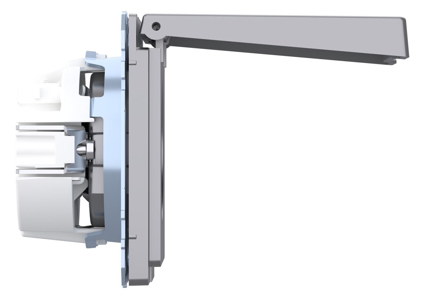 Steckdose 1f edst glz System Design UP m.BS Mit erhöhtem Berührungsschutz IP44