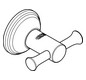 GROHE Bademantelhaken Essentials Authentic verdeckte Befestigung, chrom