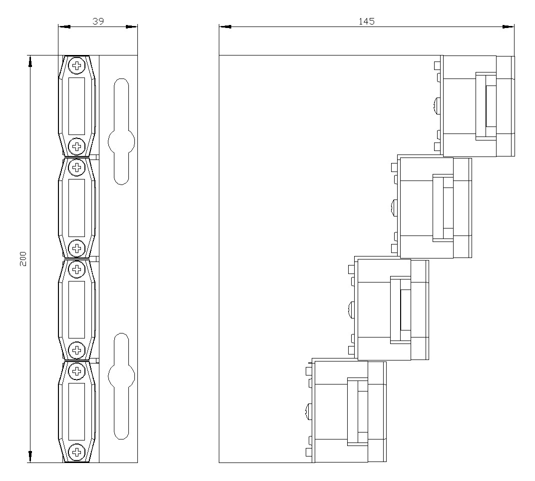 Sammelschienenträger 4p 30mm