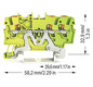 Schutzleiter-Reihenklemme 0,14-1,5qmm gn/ge 1Etage Hutschiene TH35