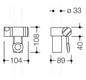 HEWI Brausehalter 108x93mm, reinweiß, felsgrau