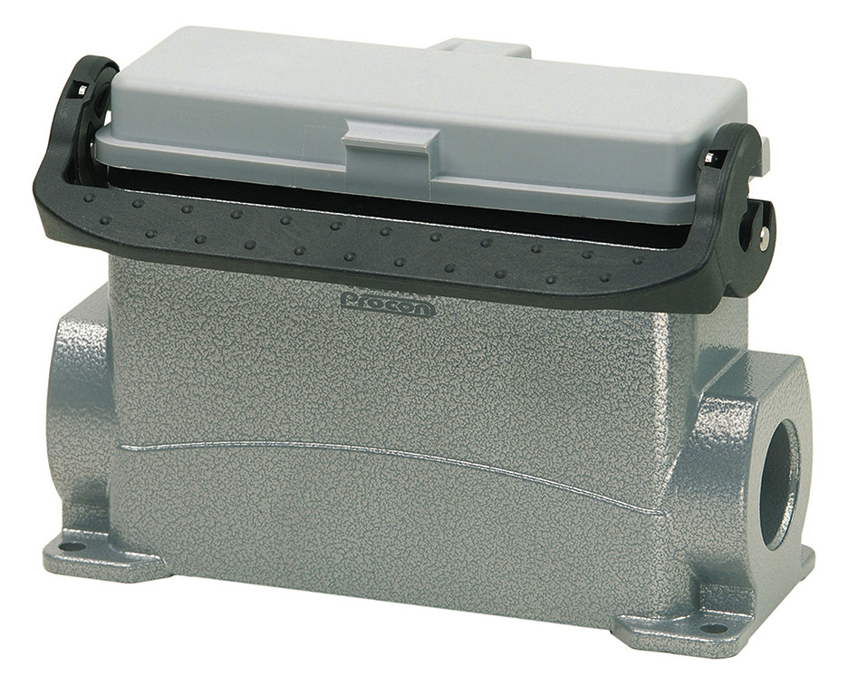 Sockelgehäuse Längsbügel Alu Klappd IP65 144x68x57mm seitl