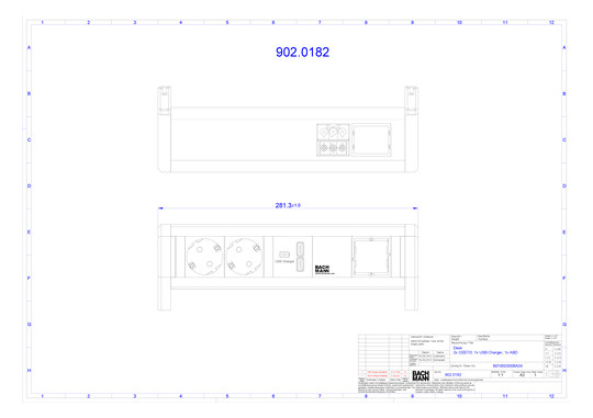 Bachmann Steckdoseneinheit DESK 902.0182 