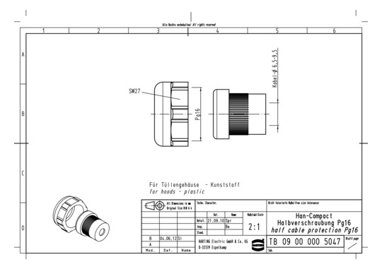 Harting Halb-Veschraubung    09000005047 
