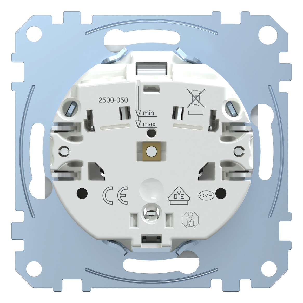 Steckdose 1f akws glz System M UP m.BS IP20 aktivweiß